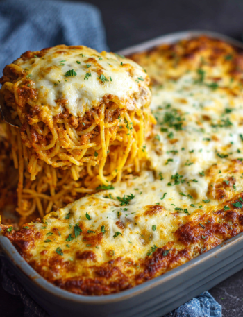 Classic Cheesy Baked Spaghetti