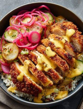 Crispy Chicken Cutlet Bowls