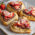 Strawberry Nutella Puff Pastry Hearts