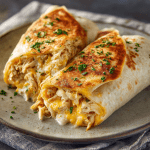 Cheesy Garlic Chicken Wraps