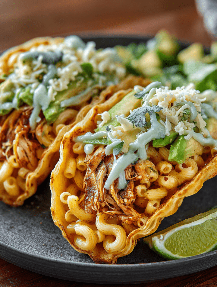 Pasta Tacos with Chipotle Chicken & Mac