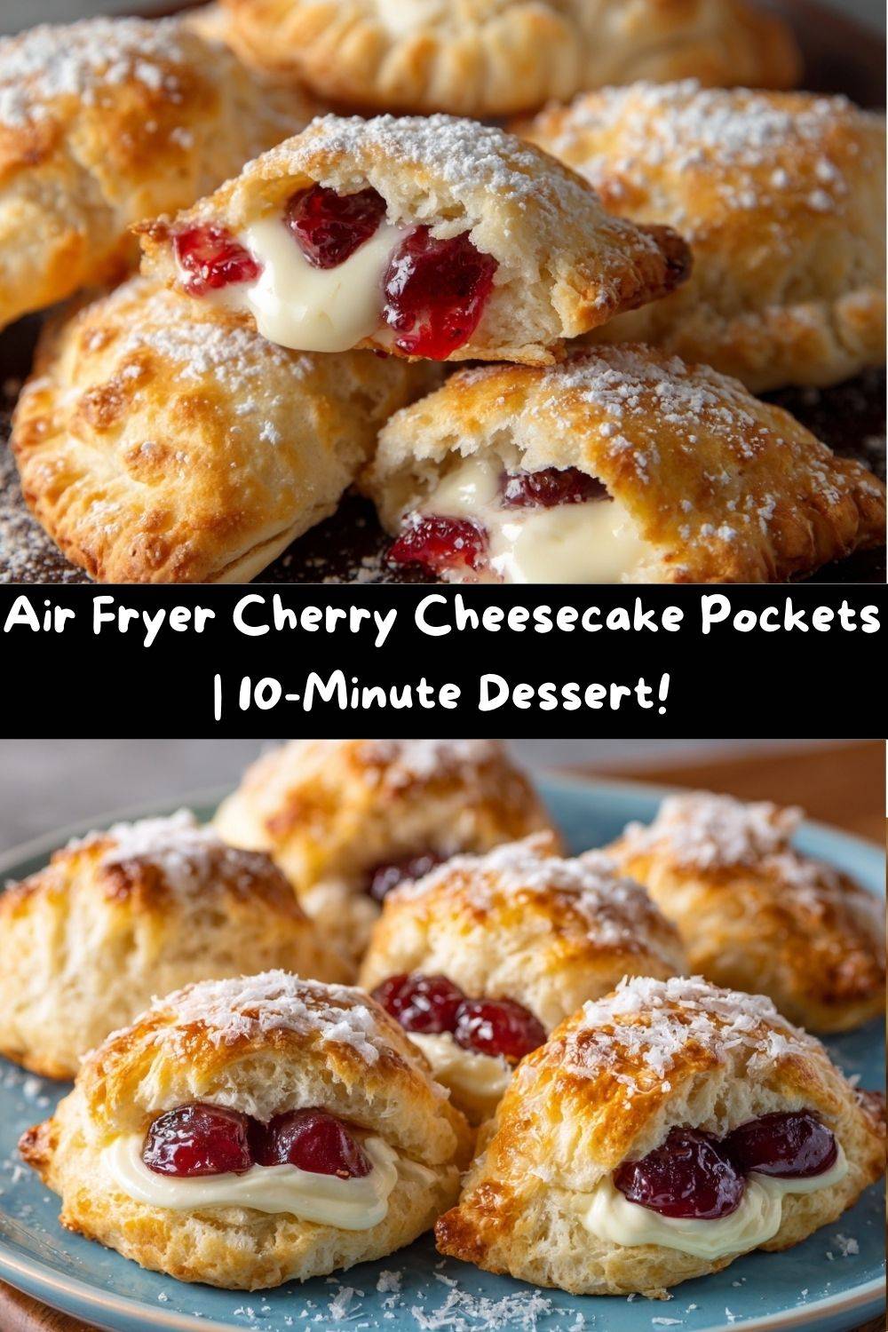 Air Fryer Cherry Cheesecake Biscuit Pockets