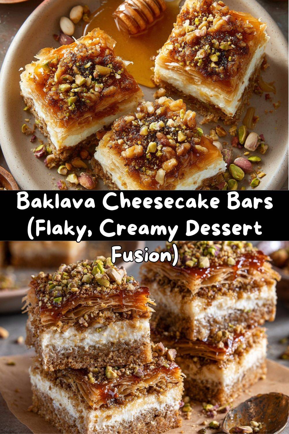 Baklava Cheesecake Bars