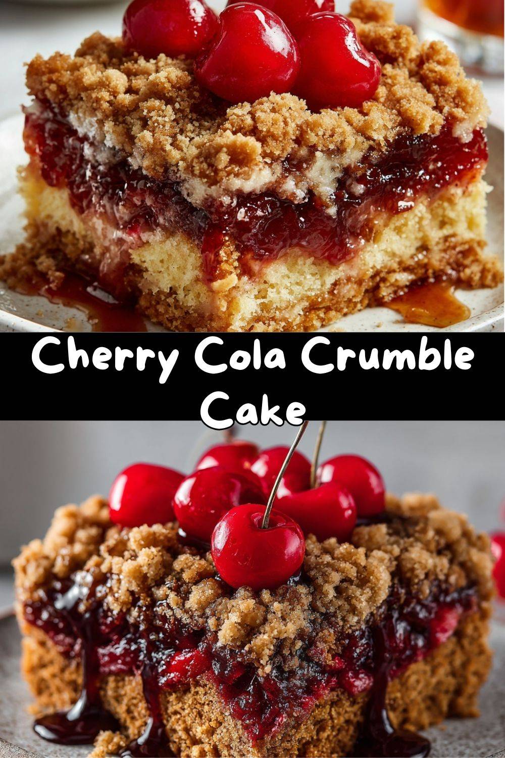 Cherry Cola Crumble Cake