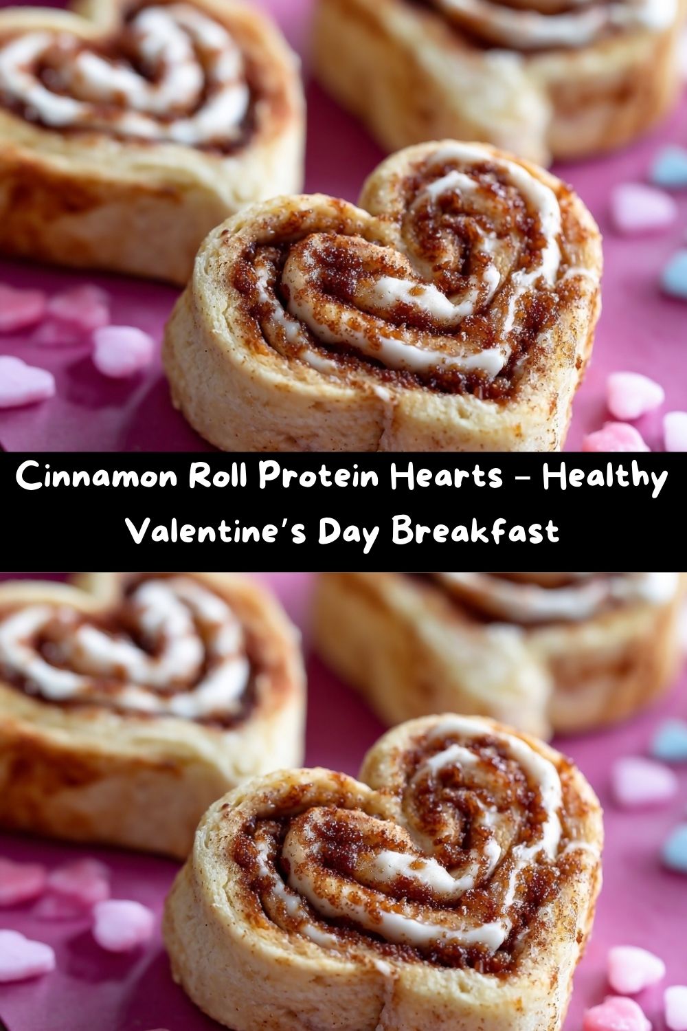 Cinnamon Roll Protein Hearts