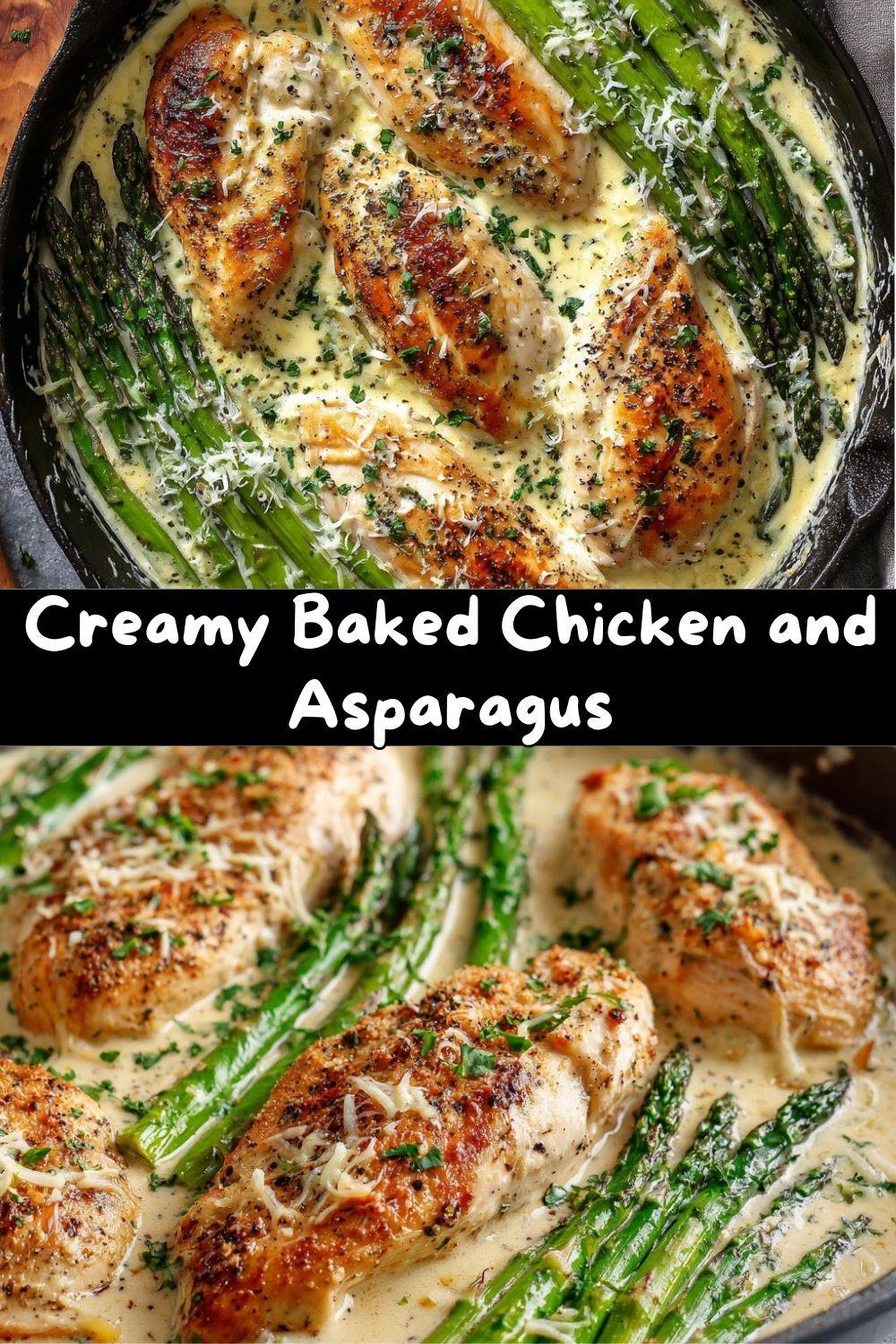 Creamy Baked Chicken and Asparagus