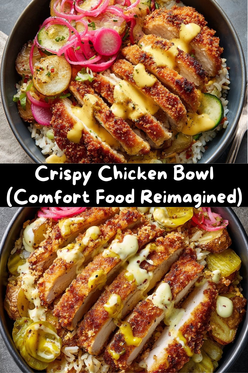 Crispy Chicken Cutlet Bowls