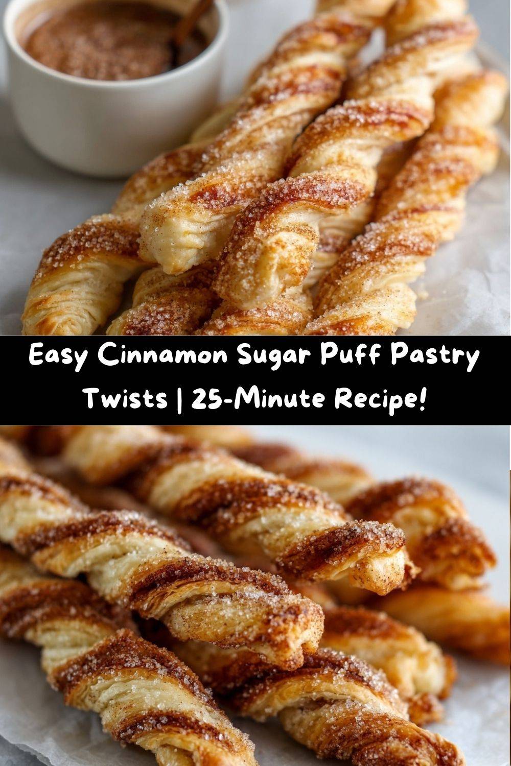 Cinnamon Sugar Puff Pastry Twists