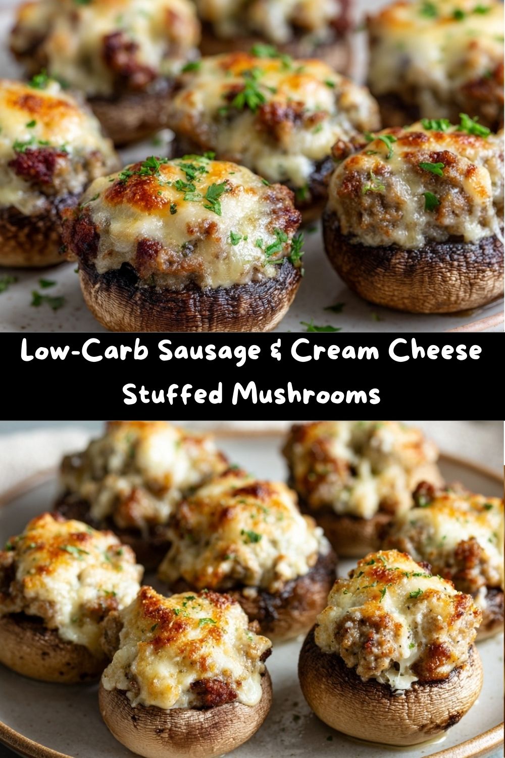 Low-Carb Stuffed Mushrooms with Sausage 