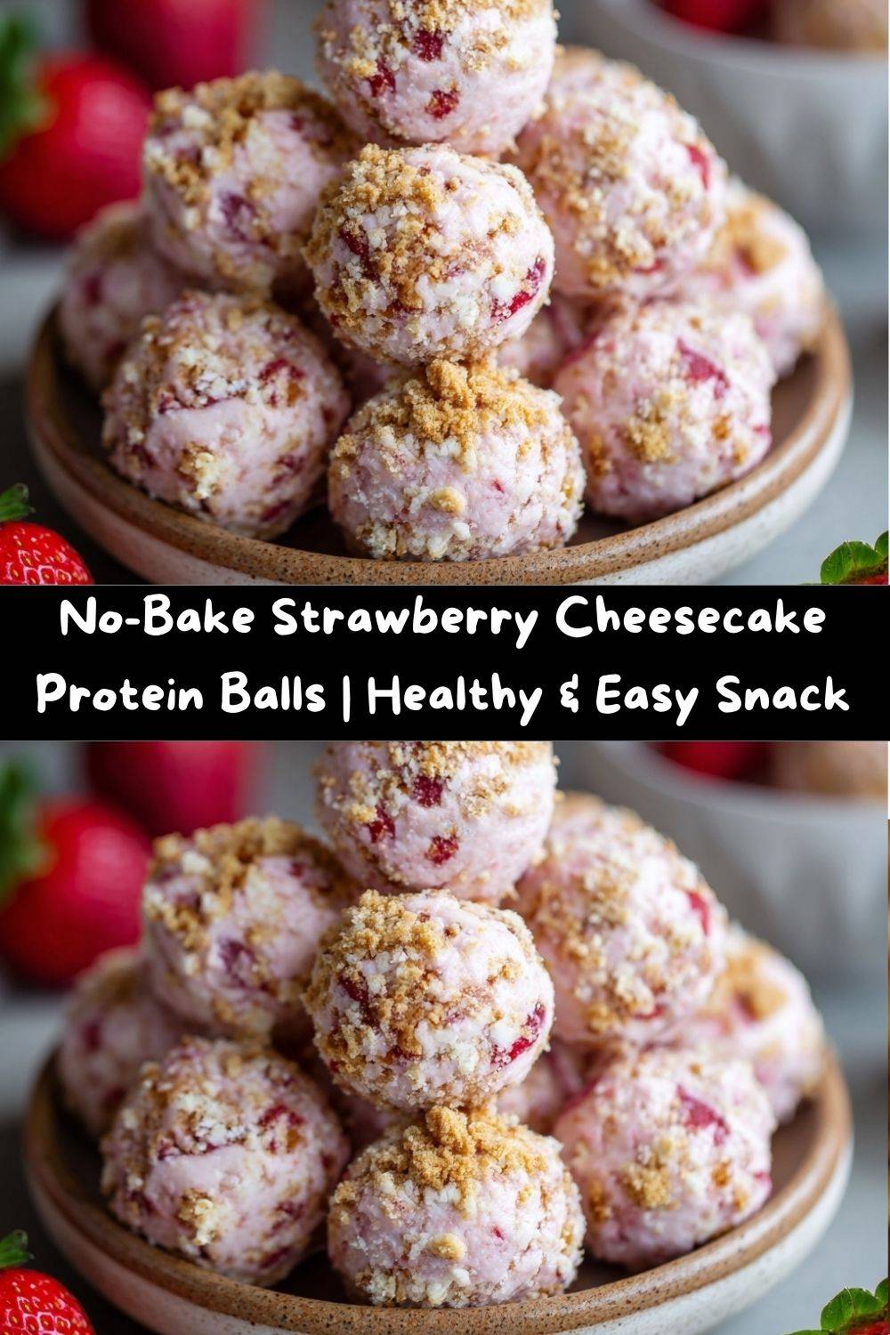 Strawberry Cheesecake Protein Balls