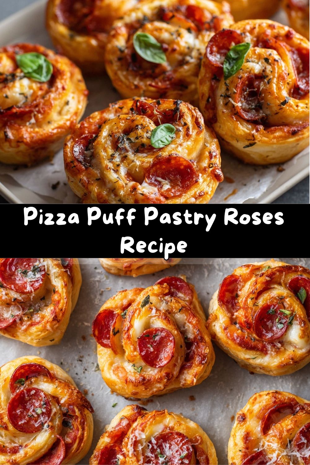 Pizza Puff Pastry Roses