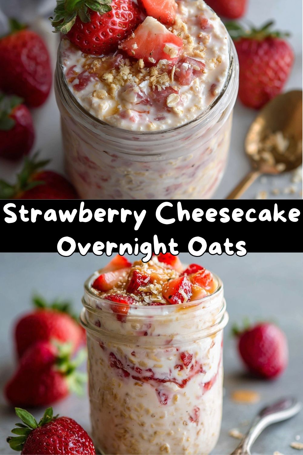 Strawberry Cheesecake Overnight Oats