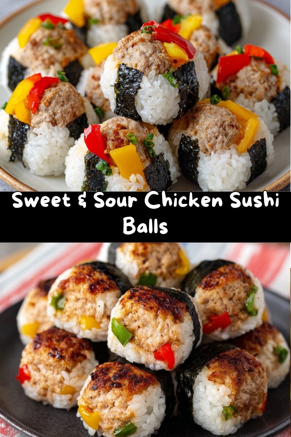 Sweet & Sour Chicken Sushi Balls