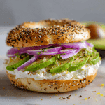 Avocado Lemon Pepper Garlic Bagel