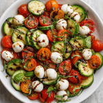 Fresh Cucumber Caprese Salad