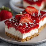 Strawberry Jello Cheesecake Bars
