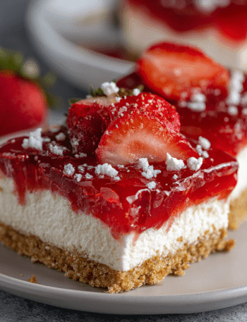Strawberry Jello Cheesecake Bars