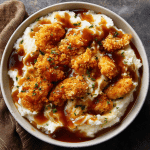 Crispy Chicken with Gravy-Mashed Potato Bowls