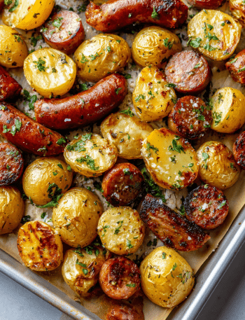 Sheet Pan Sausage and Potatoes