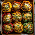 Stuffed Bell Peppers with Ground Beef and Brown Rice