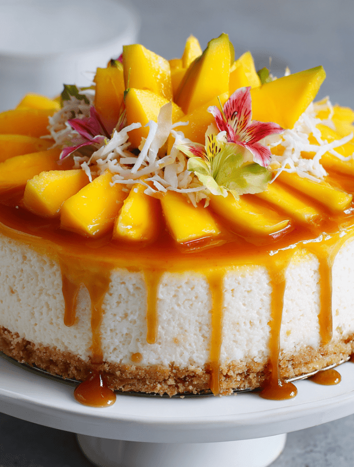 Mango Sticky Rice Cheesecake