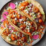 Buffalo Shrimp Tacos with Celery Slaw