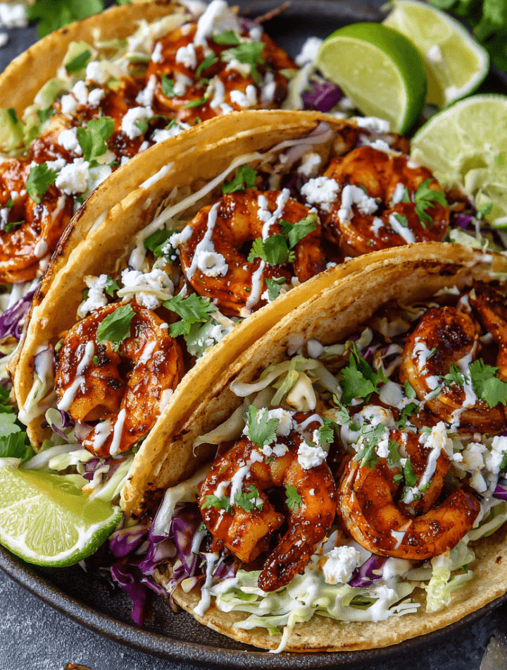 Chipotle Honey Shrimp Tacos