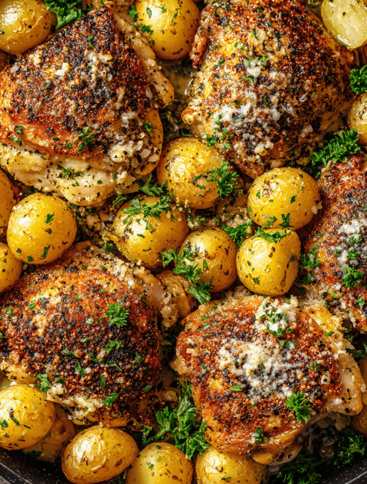 Garlic Parmesan Chicken and Potatoes