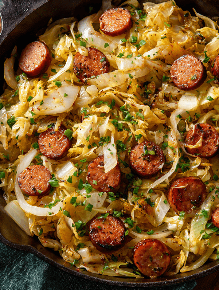 Sausage Skillet with Garlic Butter