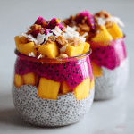 Mango & Dragon Fruit Chia Pudding