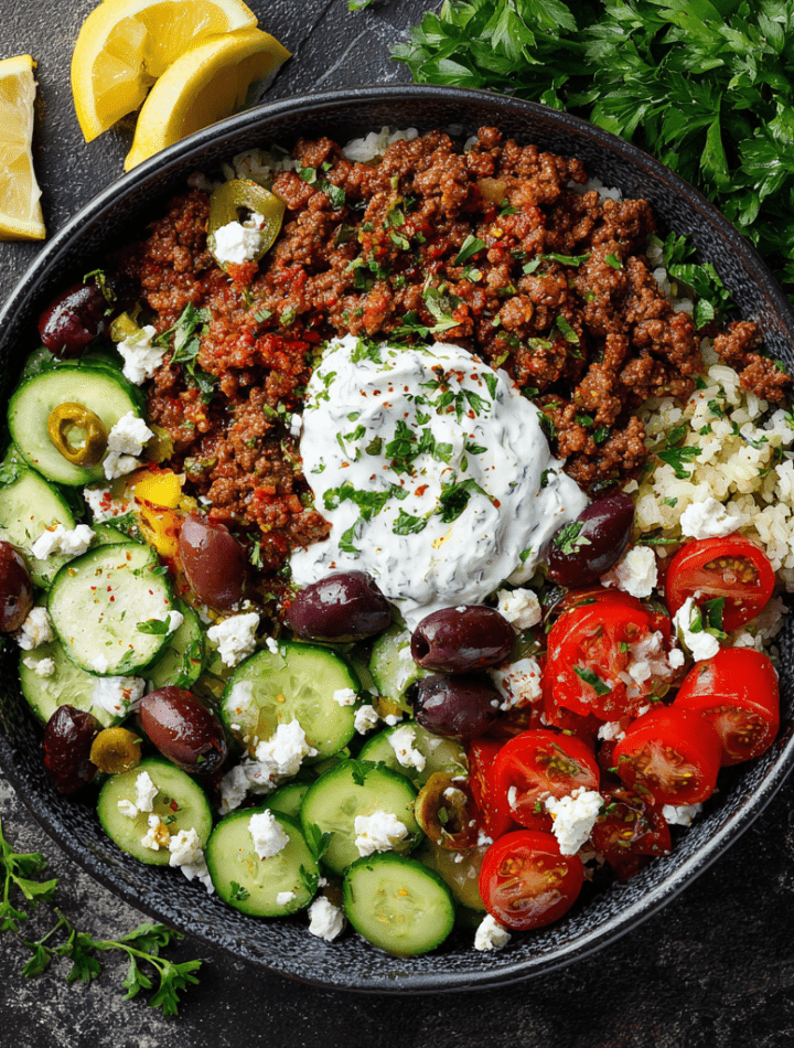 Mediterranean Beef Bowls