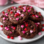 Valentine’s Chocolate M&M Cookies