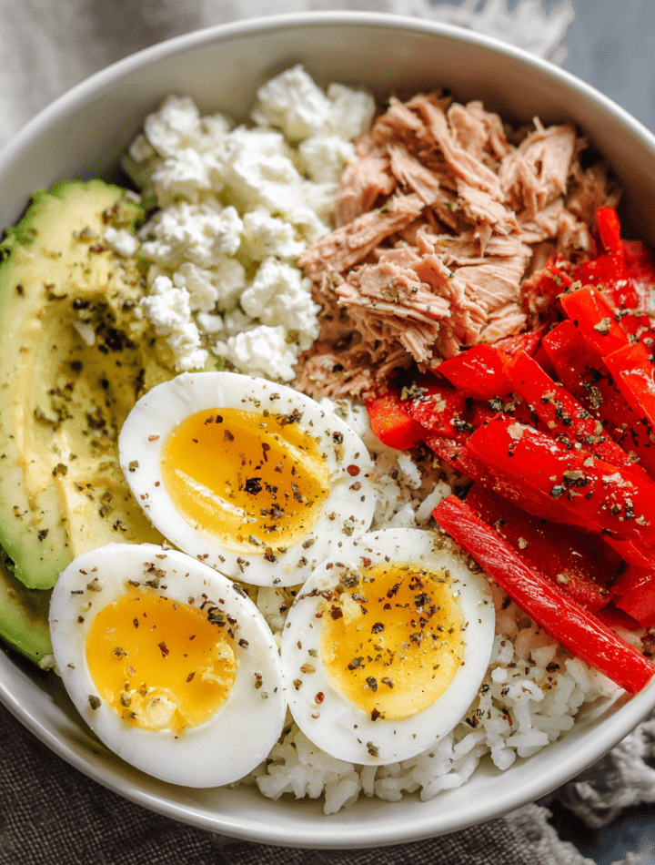 Protein-Packed Tuna & Avocado Rice Bowl