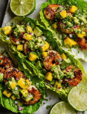 Shrimp Tacos with Mango Avocado Salsa