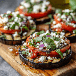 Grilled Eggplant with Tomato and Feta