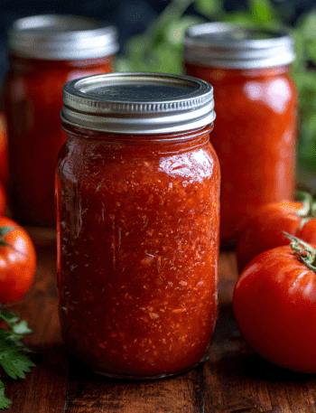 Homemade Canned Tomato Sauce