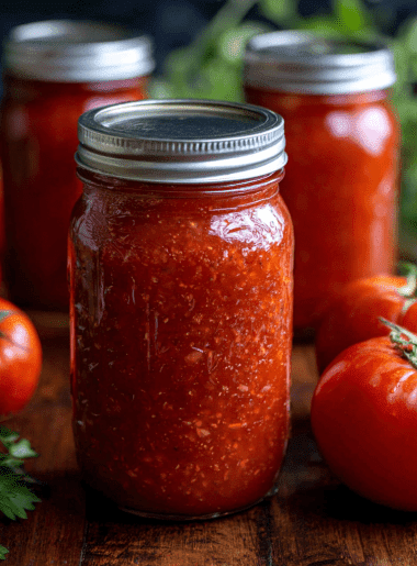 Homemade Canned Tomato Sauce