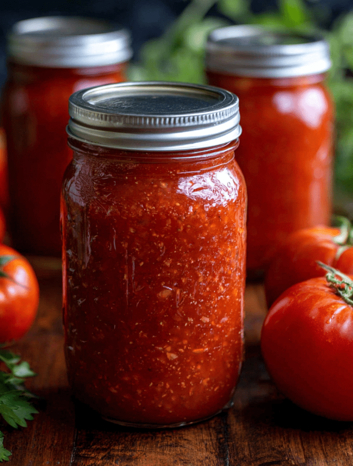 Homemade Canned Tomato Sauce