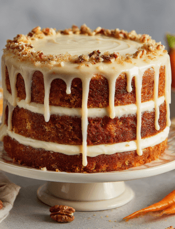 Carrot Cake with Cream Cheese Drip