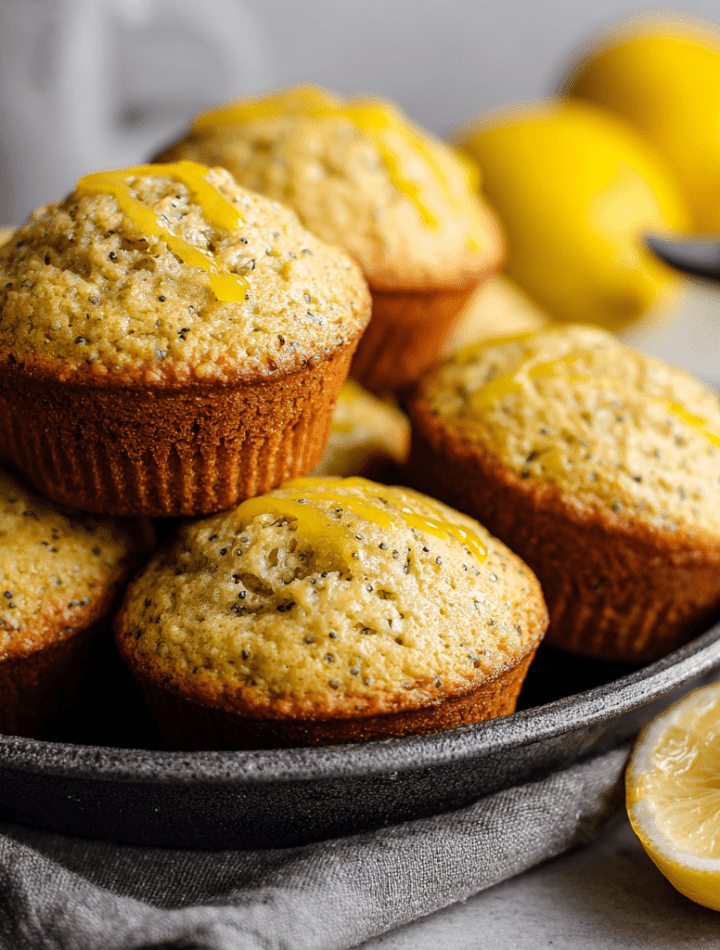 Healthy Lemon Drizzle Muffins