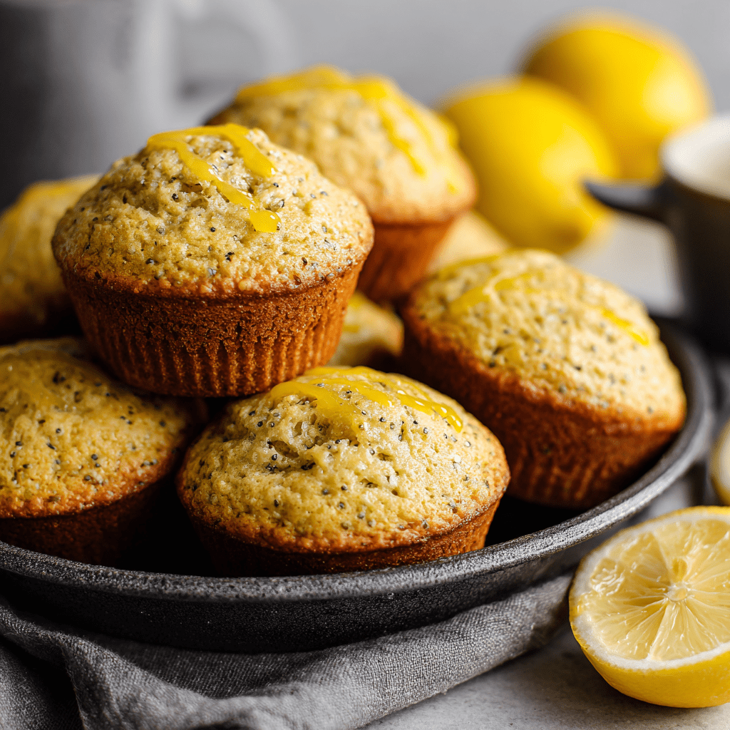 Healthy Lemon Drizzle Muffins