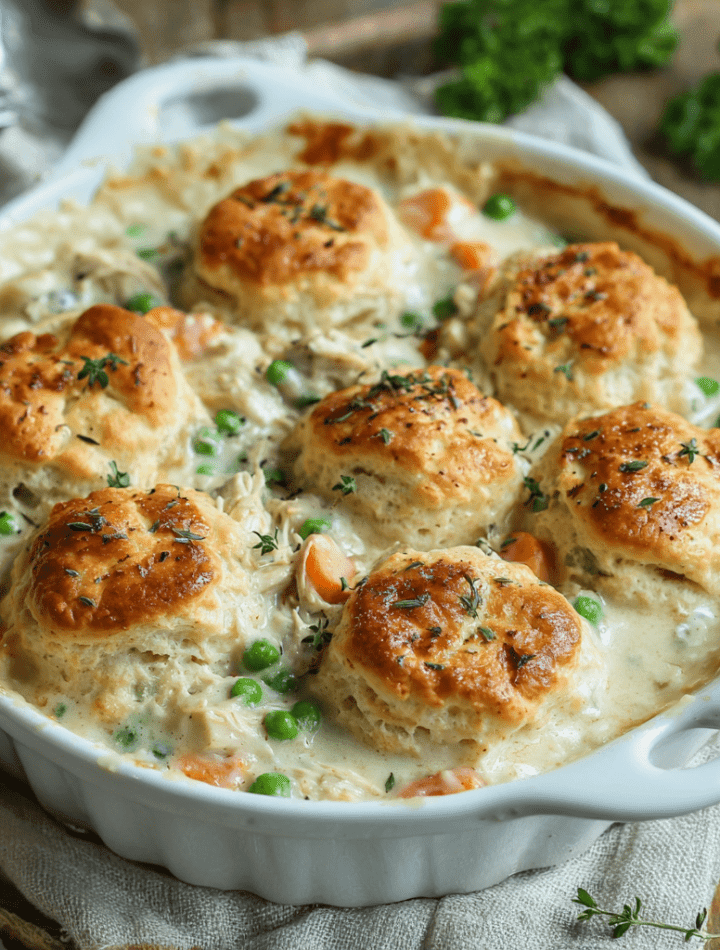 Creamy Chicken & Biscuit Bake