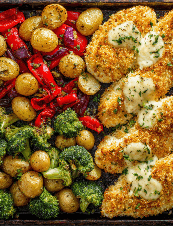 Parmesan-Crusted Chicken Sheet Pan Dinner