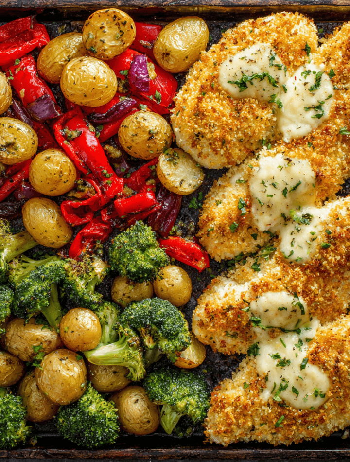 Parmesan-Crusted Chicken Sheet Pan Dinner