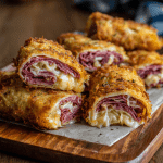 Keto Crispy Reuben Roll-Ups