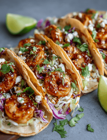 Chipotle Honey Shrimp Tacos