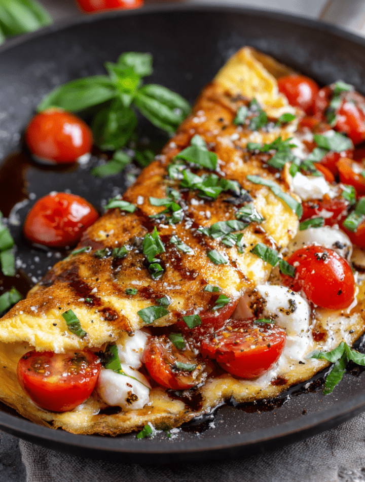 5-Minute Caprese Omelette Recipe