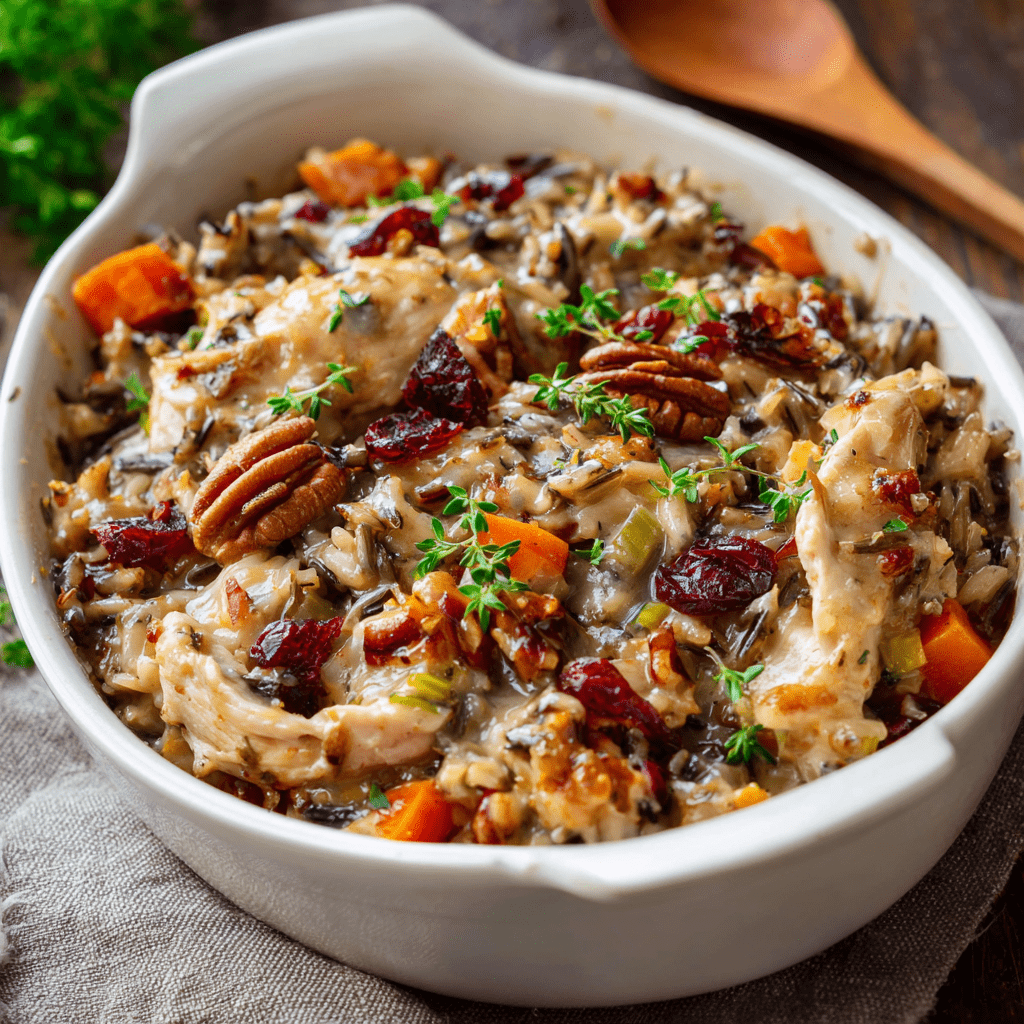 Harvest Chicken and Wild Rice Casserole