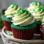 Green Velvet Cupcakes with Cream Cheese Frosting