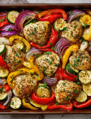 Sheet-Pan Greek Chicken and Veggies